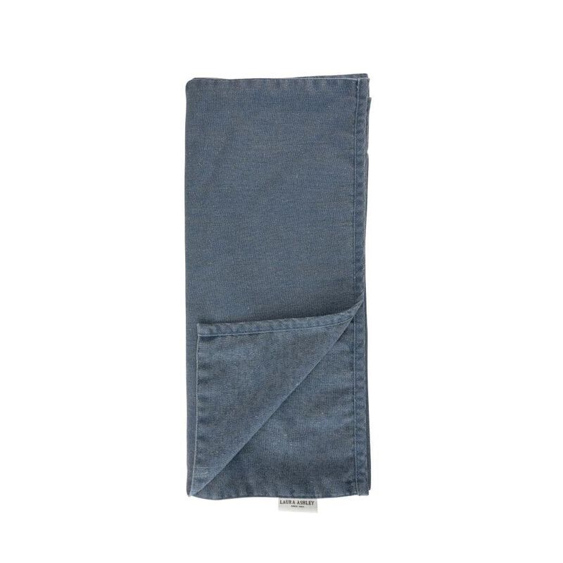 Laura Ashley Tablerunner Blue Double Sided Uni/Wild Clematis 40X150cm image number 0